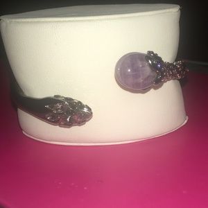 Alexis B. Crystal Encrusted Snake Hinge Bracelet